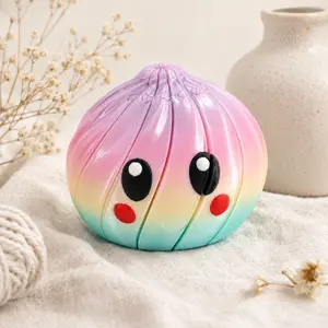 Kawaii Fidget Dumpling, Cute 3D Printed Sensory Toy, Articulated Desk Fidget, Rainbow Dumpling Gift, Stocking Stuffer