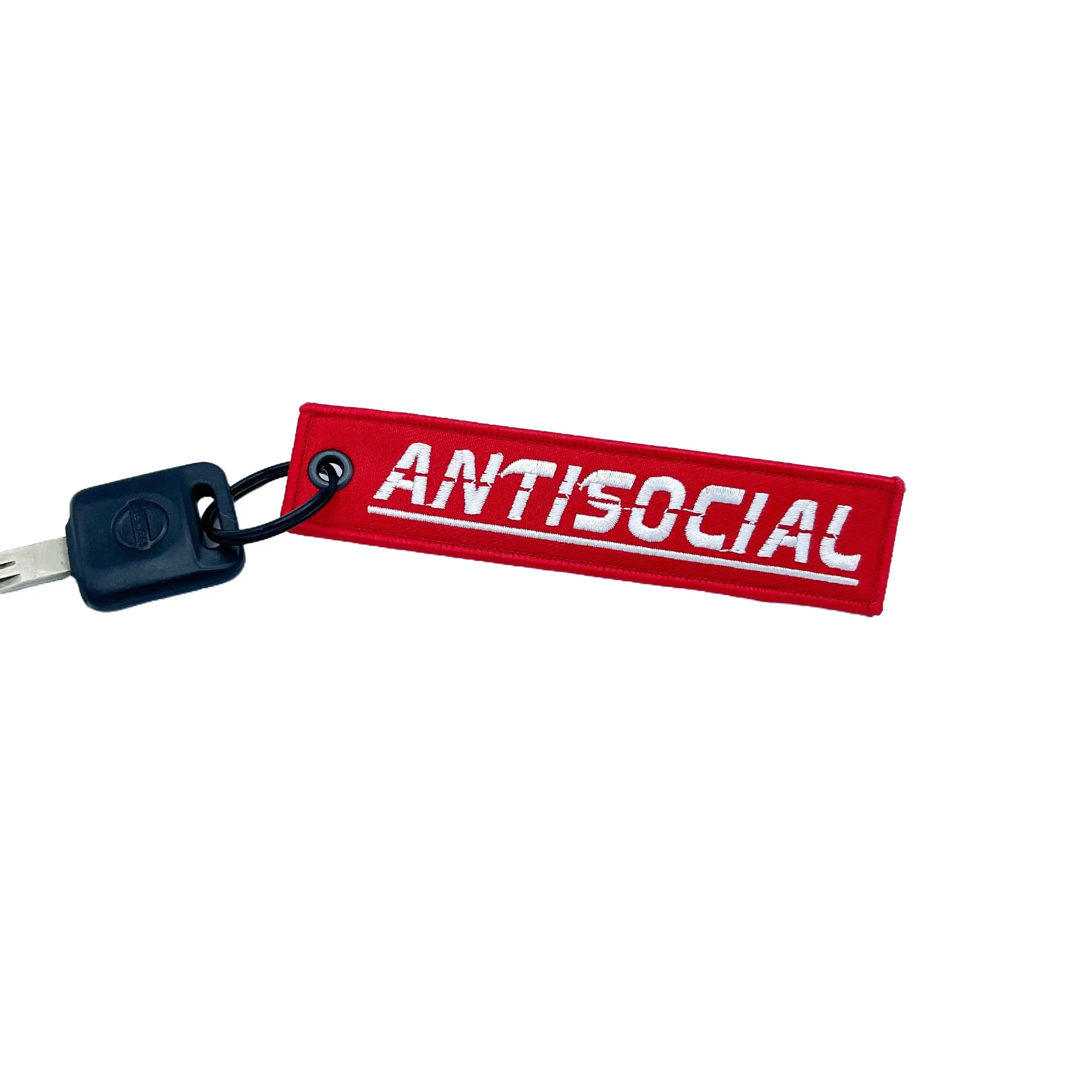 Antisocial Jet Tag Keychain | Red | JDM Meme Funny Sheeesh Racing Muscle Drift Car Truck Key Motorcycle Bike