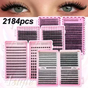 2184pcs Professional and Beginner-Friendly Eyelash Extensions, Easy Home Use, Perfect for Beginners, Achieve Pro Results at Home