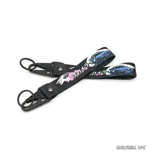 JDM Car Keychain Wrist Strap, Personalized Racing Gift for Motorcycle & Auto Enthusiasts, Stylish Keychain