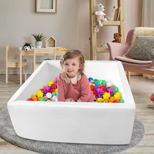 Baby Ball Pit 35.4 Inch Soft Memory Foam Round Pool (no Balls), Indoor Outdoor Baby Fence Playpen, Suitable for Infants Toddlers Kids Boys Girls Gift