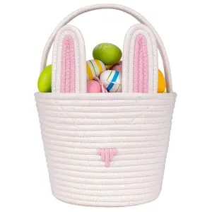 Easter Bunny Basket for Kids, Ear Design Easter Bucket, Egg Hunt Bag, Girls' Easter Gift, Baby and Supplies, Multiple Colors Available, Gift Baskets