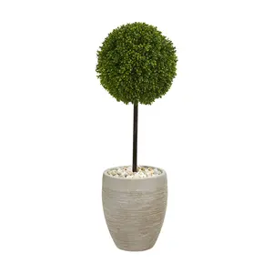 Nearly Natural 3' Boxwood Ball Topiary Tree iUVResistant Nearly Natural 3' Boxwood Ball Topiary Tree iUVResistant