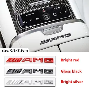 Mercedes Benz AMG 3D Stereo Metal Emblem Badge, Car Steering Wheel Decorative Badge, Central Control and Key Sticker Decal, Vehicle Interior Modification Accessories, Decal For Cars, Car Accessory, Fit for AMG A/B/C/E/G-Class/CLA/GLA/GLB/GLC/GLS/AMG GT