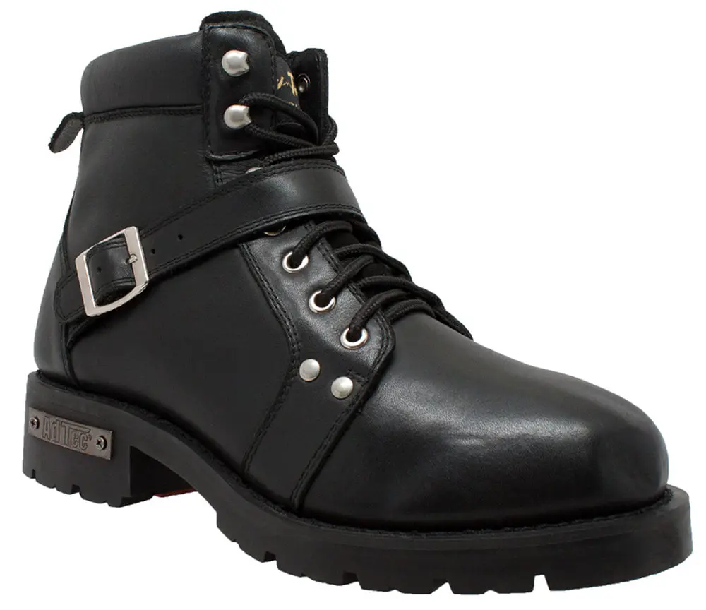 StratoGrip Men's Leather Motorcycle Boots
