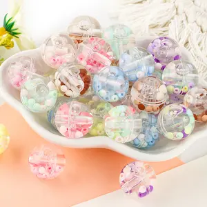 Random Color Round Bead, 10pcs/set DIY Bead Assortment for Jewelry Making, DIY Accessories for Bracelet Necklace Earrings Pendant
