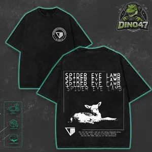 Outlast Trials SPIDER EYE LAMB Washed T-Shirt Graphic Tee Hoodie Sweatshirt Tank Top Streetwear Menswear Horror Game Gift for fans Oversized Gaming Merch