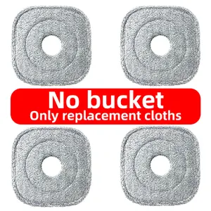 Machine Washable 8.66x8.66 inch Microfiber Replacement Head , Compatible with Square Clean and Dirty Water Seperate Spin Mop and Bucket Set Accessory Cleaning