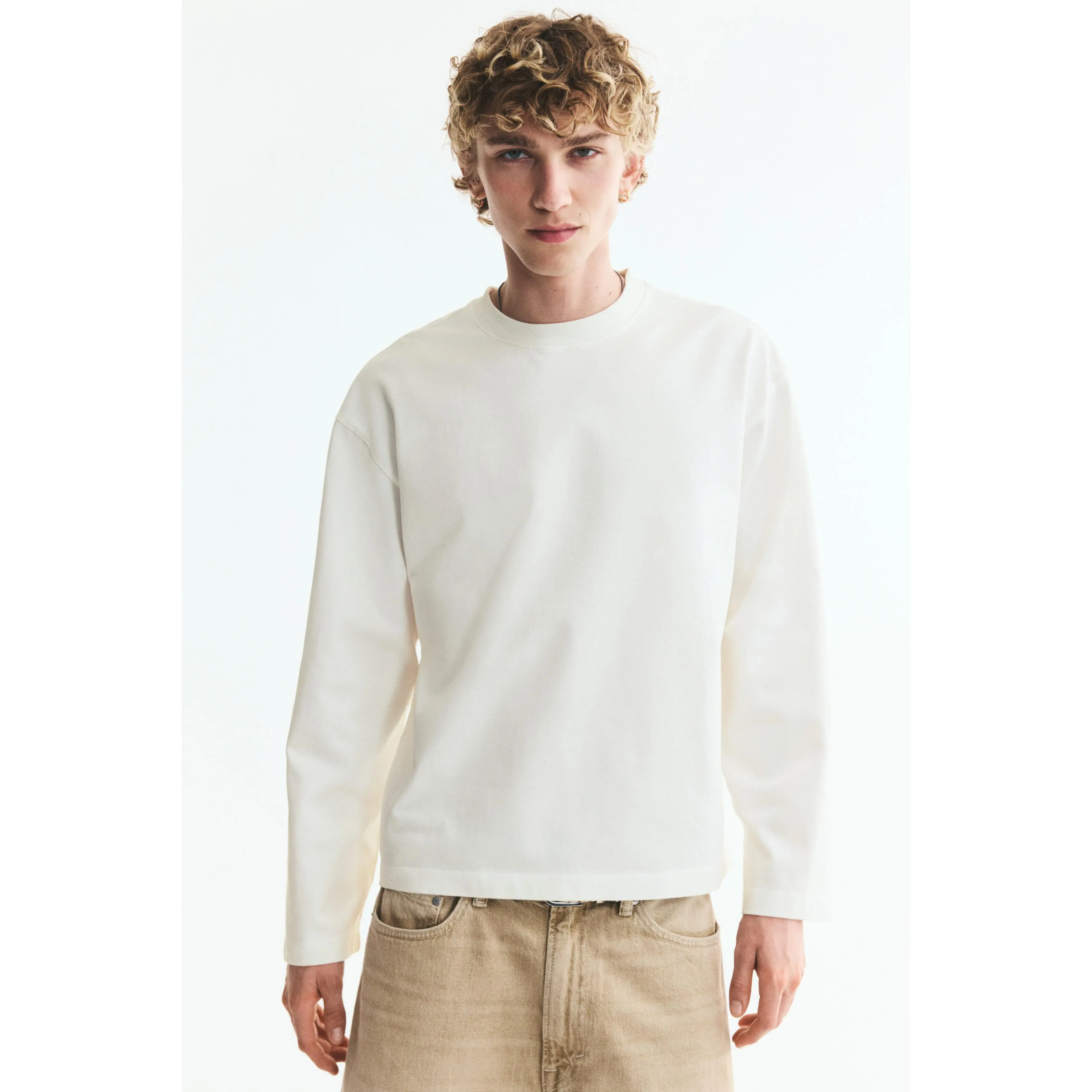 H&M Relaxed Fit Boxy long-sleeved T-shirt