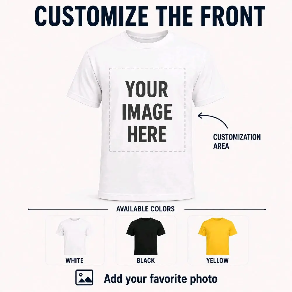 Custom T-Shirt From Your Image Personalized Photo Pet Team Name Number Shirt graphic tees
