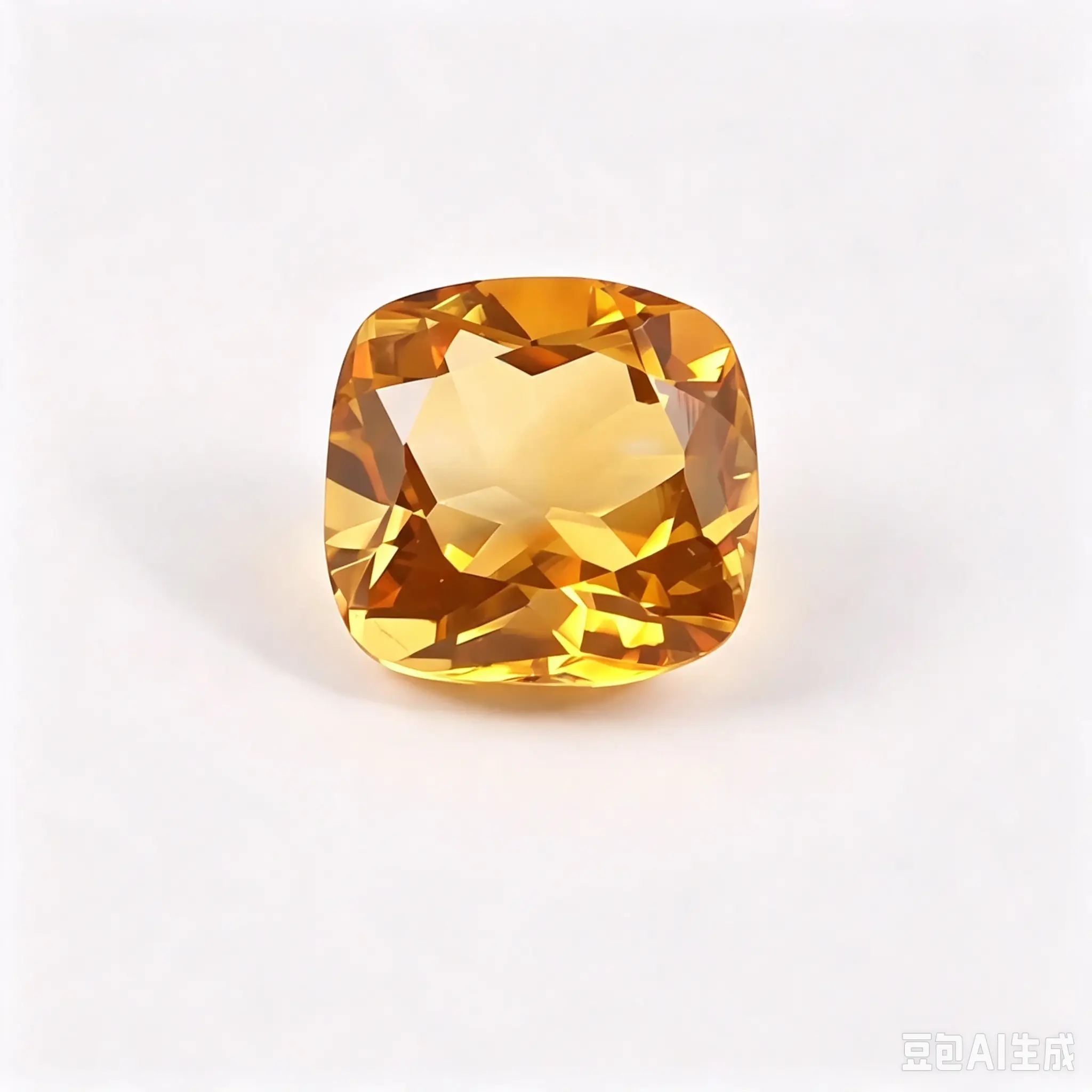 Natural Cushion Cut Citrine With Certificate