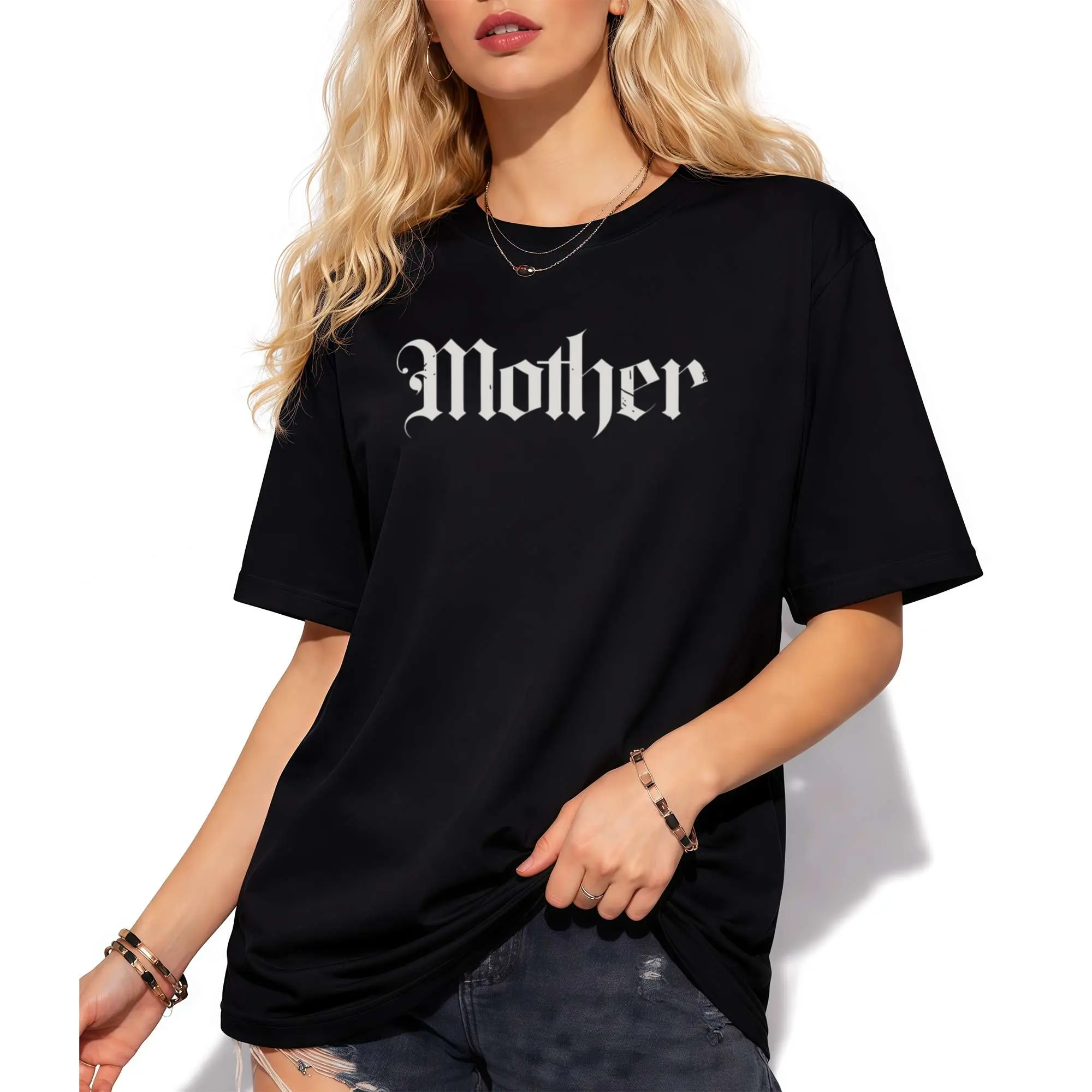 Mother Gothic Shirt  Old English Tee, Goth Mom Shirt, Alternative Mom Outfit, Mama Gift, Edgy Mothers Day Tee