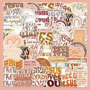 Boho Style Jesus Series Graffiti Sticker, 50pcs/set Waterproof Decorative Sticker, DIY Creative Decal for Cellphone, Phone Case, Laptop, Notebook, Helmet