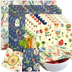 Beeswax Wrap - 9 Pack Beeswax Wraps for ,  Beeswax  Wraps, Bread Sandwich  Wrap - , Sustainable, Zero , Plastic-Free  Storage, 1XL, , 5S