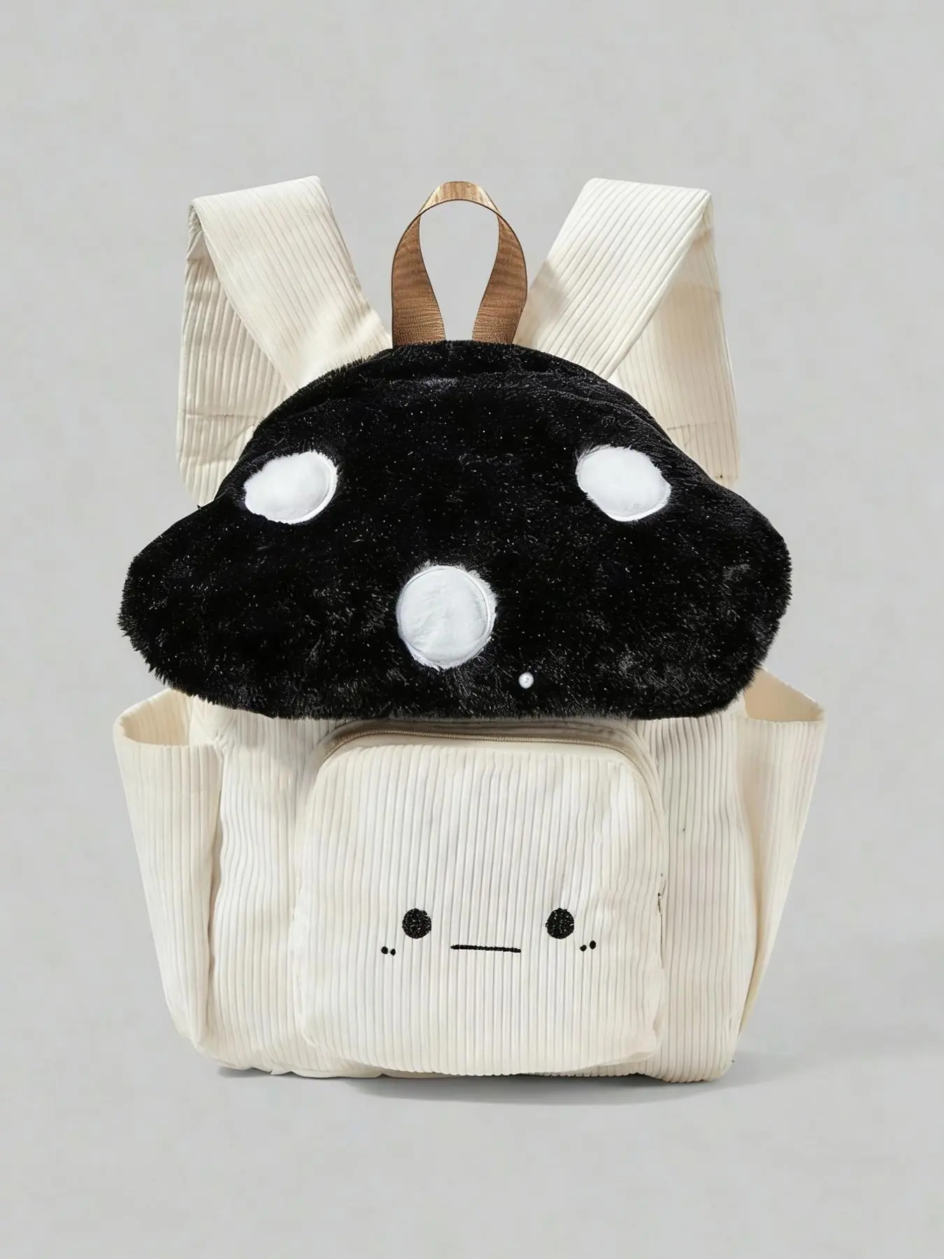Niche cartoon mushroom top creative design bag, fashionable and casual trendy versatile, cute and soft fun schoolbag, three-dimensional mushroom small backpack, Stylish Daypack, versatile and suitable for daily travel, shopping, etc.