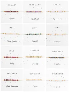 December Birthstone Garnet Crystal Bracelet, Natural Gemstone Jewelry Gift, Handmade Beaded Design, Perfect Birthday Present, TPU Chain Material, Choking Hazard