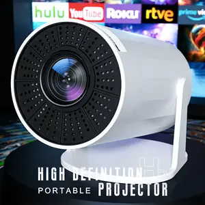 Upgraded Premium Version projector 4k, Android 12.0 & Bluetooth 5.2 smart projector. Features auto keystone correction & manual focus, projector compatible home theater ideal for outdoor travel, home viewing, Fast connection outdoor movie projector.