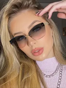 Women's Fashion Sunglasses with Colorful Frame, Dual-Color Lenses, Perfect for Parties and Travel, Summer Trendy Sunglasses, Stylish Design