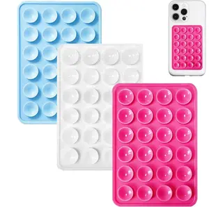 3 PCS Single-sided Silicone Suction Phone Case Mount,Non Slip Suction Cup, Hands-Free Phone Accessories Holder for Selfies and Videos,Silicone Adhesive Stand Sticky for Cell Phone Lavender