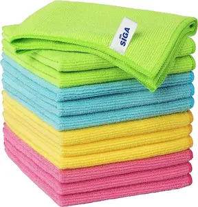 MR.SIGA Microfiber Cleaning Cloth, Pack of 12, 12.6" x 12.6" - Paño de limpieza de microfibra MR.SIGA, paquete de 12, tamaño: 12,6" x 12,6"