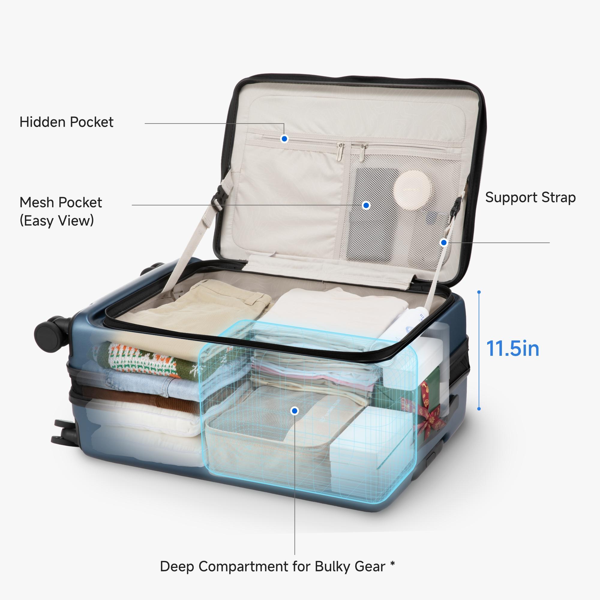 LUGGEX FLO5 24/28" Expandable Polycarbonate Hard Shell Suitcase | Lightweight, Scratch-Resistant, 360° Spinner Wheels | TSA Lock | Travel & Business Essential