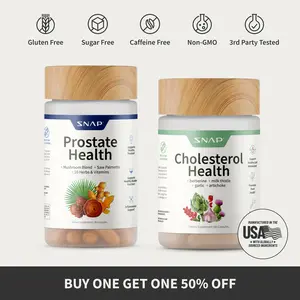 Snap Supplements - Prostate Health + Free Cholesterol Health - Natural Supplement Capsules