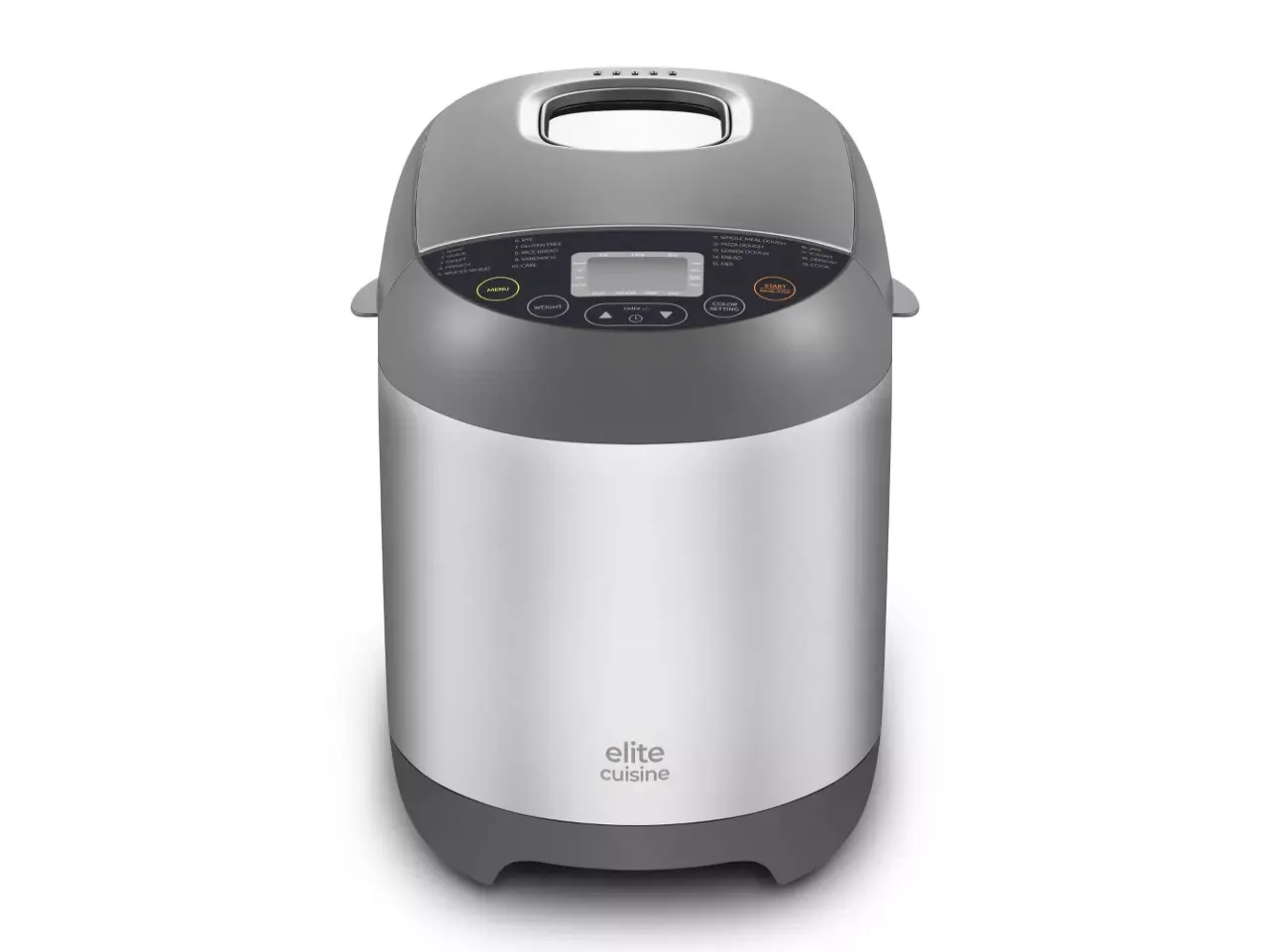Elite Cuisine EBM5318 2lbs Programmable Bread Machine with 19 Pre-sets - Stainless Steel