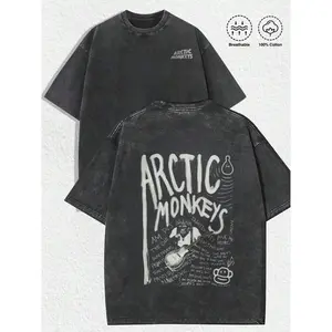 Washed T-shirt Arctic Monkeys Retro Washed Tee, Vintage Tee