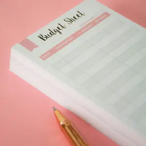 Set of 60 Spending  A6 Budget Sheets I Expense  for Budget Planner Binder - Use with Budget , A6  Envelopes, A6 Planner - Size 3.2" x 6.6" - A6 Budget Binder Inserts