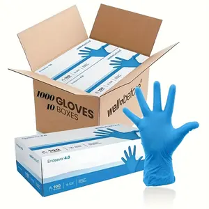 Disposable Gloves 100/300/500/1000pcs, 5mil, Blue Nitrile Disposable Gloves, Flexible and Snug Fit, Chemical Resistant, Latex-Free Formula, Designed for Maintenance Teams, Suitable for Household Cleaning, Tattooing, Spray Painting, Car Washing