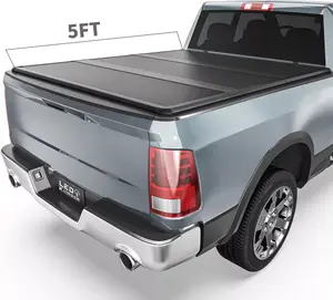 YITAMOTOR Soft Roll-Up / Hard Tri-fold Truck Bed Tonneau Cover Fits for Toyota Tacoma (Excl. Trail) 2016-2023, 5ft Bed with Track Rail System