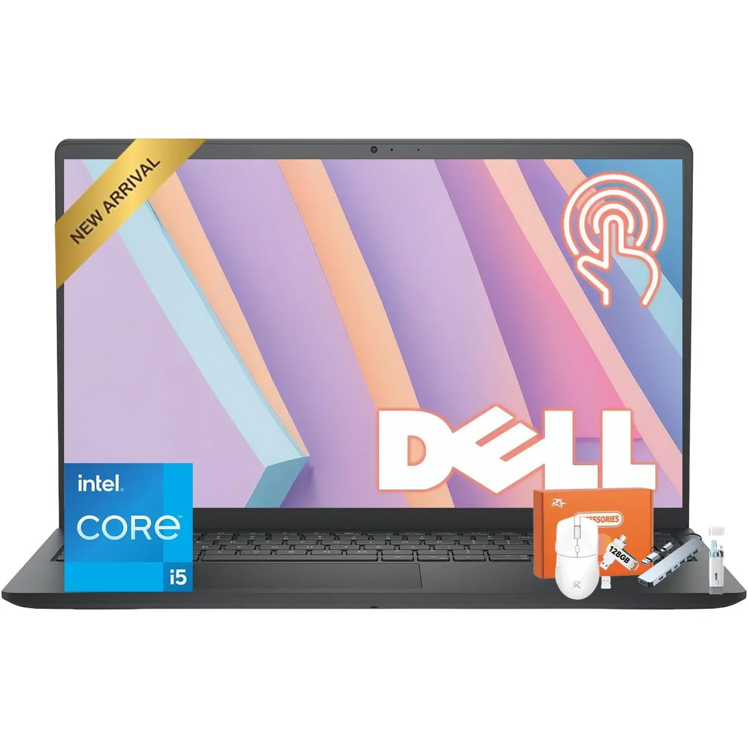 Dell 15.6" FHD Touchscreen Laptop | 13th Gen Intel Core i5-1334U | 8/16/32 GB RAM | 512GB PCIe SSD | Wi-Fi 6 | 1080p Webcam | Copilot AI | HDMI | Business & Study Ready | Windows 11