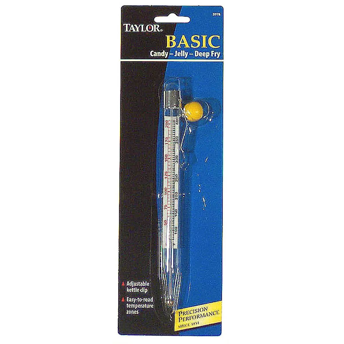 Taylor Precision Glass Candy-Deep Fry Thermometer - Kitchenware with Dual Scales, Tube for Jelly Making, Home Cooking Temperature Monitoring