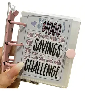Mini Money Savings Binder Saving Challenge Binder Money Book Saver with Cash Envelopes Reusable Budget Book