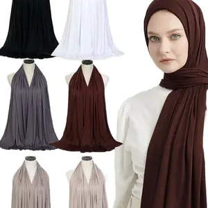 Dubai Plain Edge Embroidered Hijab Scarf for Everyday Wear & Special Occasions - Elegant and Timeless Accessory