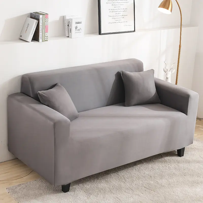 Stretch Solid Color Sofa Cover - Wrinkle-Resistant, Dust-Resistant, Soft Elastic Couch Protector, Washable Couch Slipcover for Home Living Room Decoration, Stretch Couch Covers For Sofa