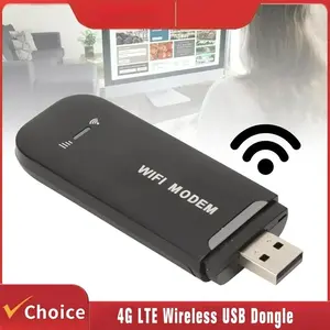 4G WiFi Router Black Up to 10 Users Stable Easy Connection USB Plug and Play 4G LTE Router for Hotspot Micro SIM Card Phone PC