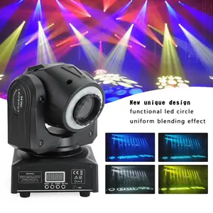 Ultra-Bright 100W/120W RGBW Moving Head Light with 8 Rotating Gobos Rainbow Flow Effect – DMX512/Sound-Activated/Speed Control/Auto Modes for DJ Clubs Stage Shows Wedding Home Party