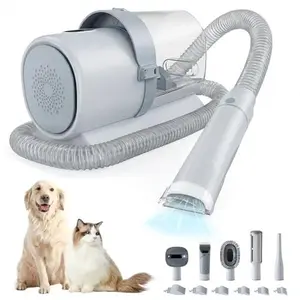 Professional Dog Grooming Kit with 2.5L Large Capacity Dust Cup, 3 Adjustable Suction Modes, Cordless Clippers, 5 Multi-Functional Groomer Tools, Low Noise Pet Hair Trimmer and Vacuum Suction for Dogs Cats and All Pet Types
