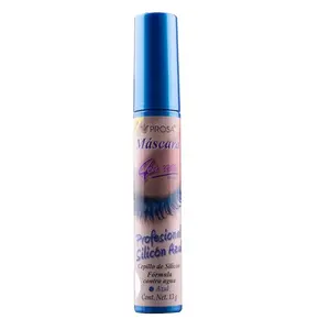 Prosa Professional Silicon Azul Mascara 13ml - Waterproof, Enhances Natural Lashes, Rich Blue Color, Fuller Longer Lashes, Professional Quality, Made in Mexico
