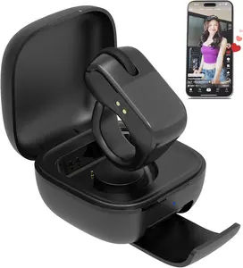 Remote Control for TikTok,Air Finger Ring Mouse with Touchpad, Bluetooth Page Turner for iPad/Kindle App/iPhone/Android (Black) Mobile