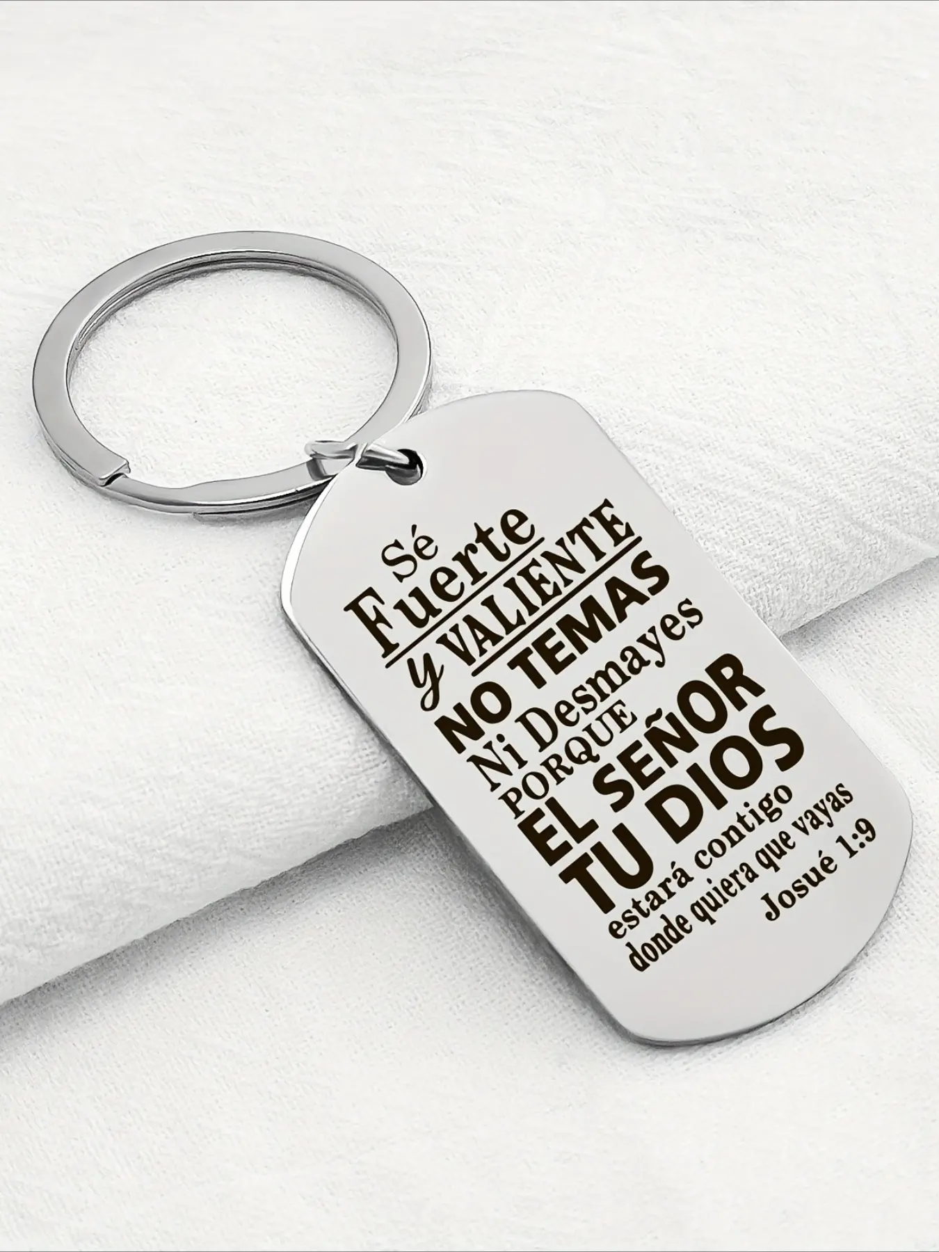 1 stainless steel Jesus Faith keychain Pendant, powerful military badge, casual style, Charismatic keychain, suitable for Jesus believers, Stylish keychain, Keychain Charm