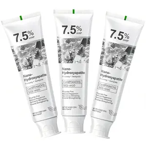 3 PCS Hydroxyapatite Toothpaste – 7.5% Nano Hydroxyapatite, Fluoride-Free Whitening, Remineralizing & Sensitive Enamel Care, Fresh Mint for Daily Oral Health