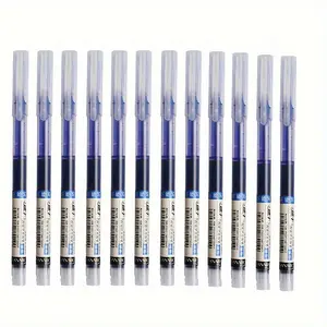 12-Pack Quick-Dry Smooth Rollerball Pens, 0.5mm Fine Point, Lightweight Plastic, Visible Ink Supply, Ideal for School & Office Writing, Rollerball Pen Set