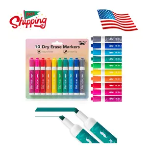 Dry Erase Markers, 10 Pack, Assorted Colors, Low Odor Ink