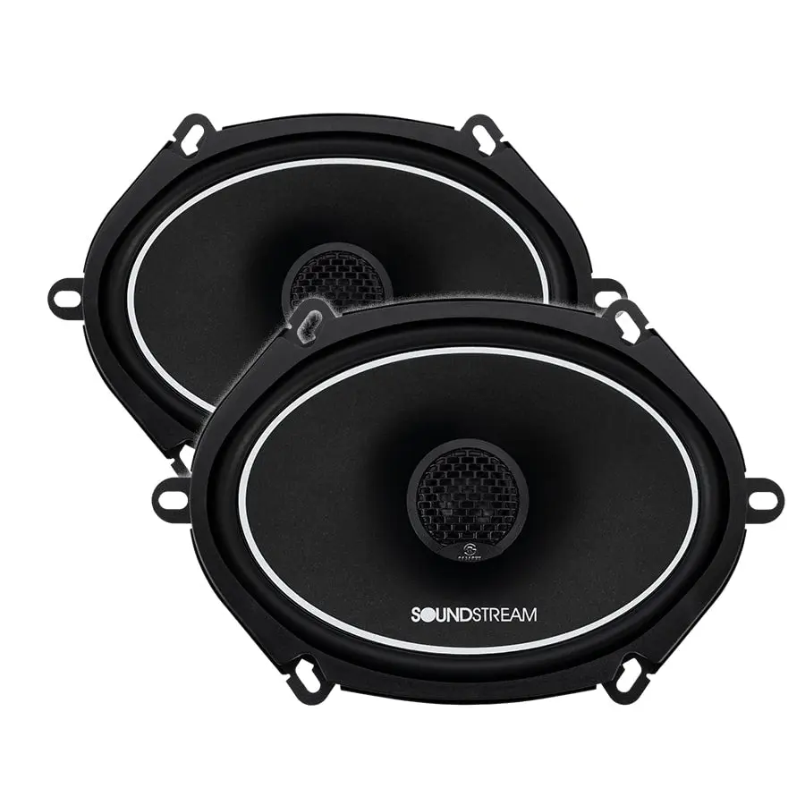 Soundstream RS.57 – Reference Series 5x7" 2-Way Slim Coaxial Car Speakers, 300W Max, OEM Fit with Dome Tweeter & Polypropylene Cone