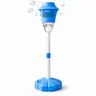 Standing Bubble Machine for Kids, 10-Hole Automatic Lantern Bubble Maker with Lights and Music, Adjustable Pole for Yard and Patio Play
