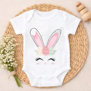 Newborn Baby Bodysuit Gift Set Bunny Ears Easter Egg Face Cool wearing Breathable Cotton baby stuff bamboo  Soft Cotton Romper Outfit for Boys & Girls 0-24M