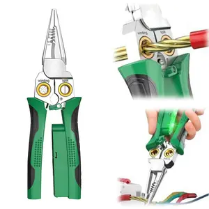 8-in-1 Wire Stripper, Multifunctional Wire Stripper with Charge Measurement, Cable Cutters for Scraping and Crimping Wires, with Voltage Test