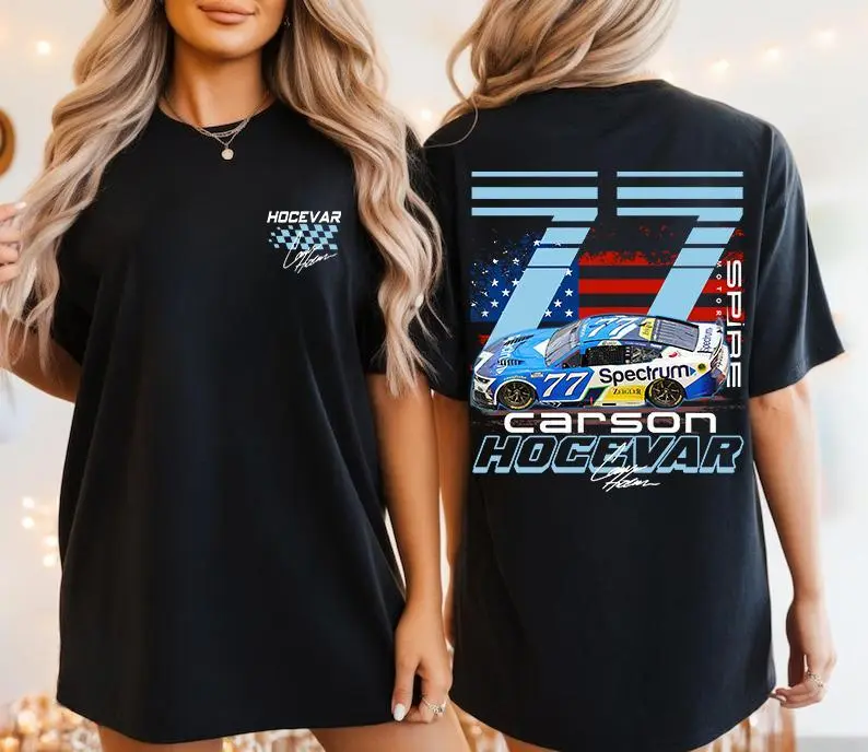 Hocevar 77 Racing Vintage T-Shirt – Retro Motorsport Fan Graphic Tee, Classic Race Day Shirt, Unisex Racing Gift